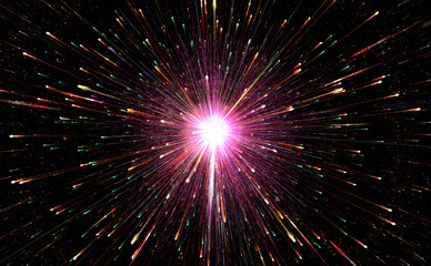 Wall Mural - star explosion with particles