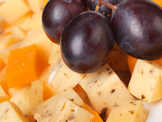 Sticker - Cheese with grapes