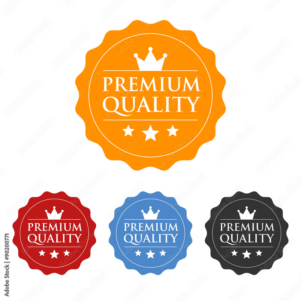 Premium quality seal or label flat icon - obrazy, fototapety, plakaty 