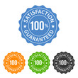100% satisfaction guaranteed seal or label flat icon