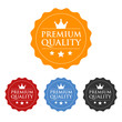 Premium quality seal or label flat icon