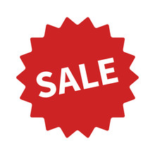 Sale Badge Or Sticker Flat Icon For Apps And Websites