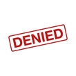 Denied rubber stamp seal flat icon