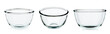 Empty bowl glass isolated on the white background