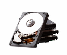 Hard Drive Isolated On White Background. Data Recovery Concept.
