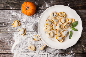 Wall Mural - Pasta ravioli with pumpkin