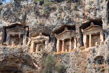 Ancient Lycian Tombs And Ruins Of Caunos, Dalyan, Turkey