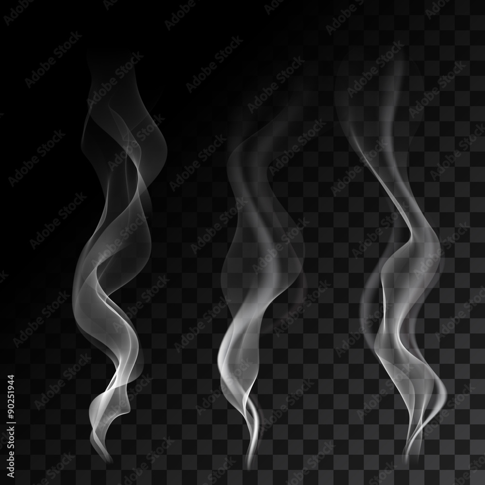 Light cigarette smoke waves on transparent background vector Stock Vector |  Adobe Stock, image size:1000x1000