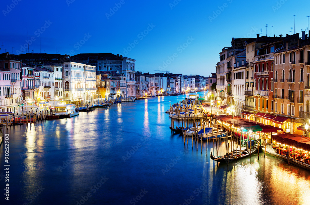 Grand Canal in sunset time, Venice, Italy - obrazy, fototapety, plakaty 