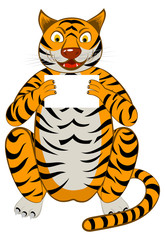 Poster - Funny Cartoon Tiger