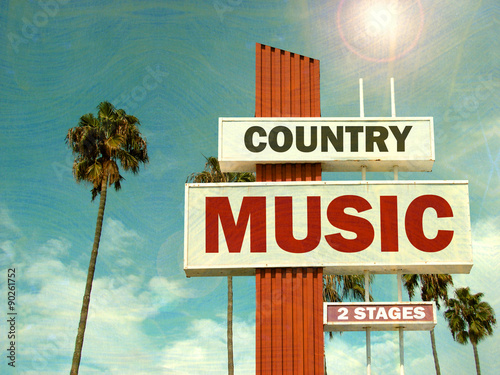 Dekoracja na wymiar  stare-i-zuzyte-zdjecie-vintage-znaku-muzyki-country