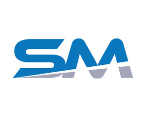 Poster - SM Letter Logo Modern