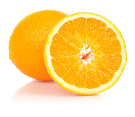 Canvas Print - oranges isolated on white background