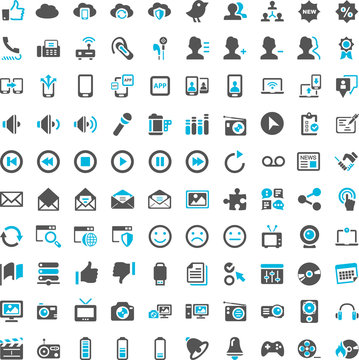 Communication Social Media Iconset blue