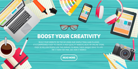 flat design illustration concept for education
