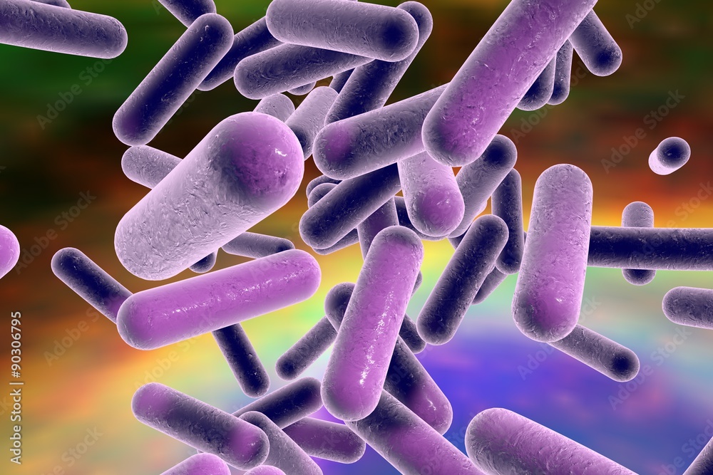 Illustration Stock Illustration of bacteria on colorful background ...