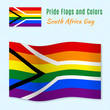 © sunshine_art - Gay pride flag of South Africa with correct color scheme