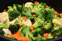Steamed Vegetables Closeup
