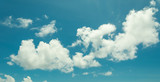 Fototapeta Natura - blue sky and cloud - film filter