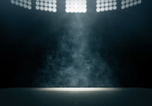 Spotlight And Smoke On Stage