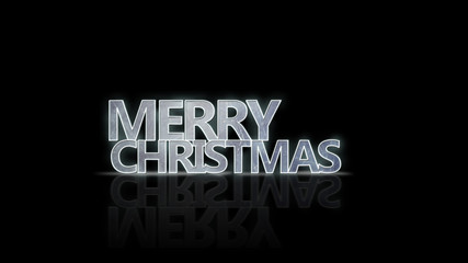 Wall Mural - merry christmas neon glow text