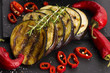 Grilled eggplant slices