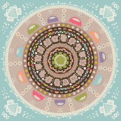 Wall Mural - Mandala. Round ethnic ornament