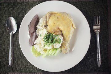 Wall Mural - Rice steamed with chicken