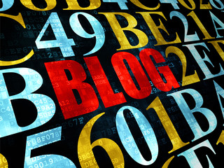 Web development concept: Blog on Digital background