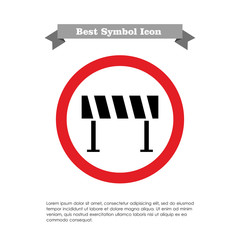 Wall Mural - Road barrier icon