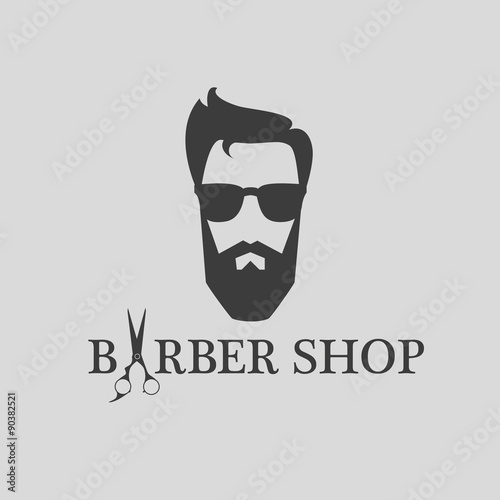 Design Concept Of The Logo Badge Label On Barbershop Men S