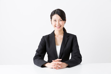 Wall Mural - asian businesswoman sitting