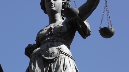 Wall Mural - justice statue in frankfurt germany