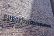 lübeck,europäisches hansemuseum,schriftzug auf mauerwerk