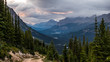 Showers move into Peyto Valley at sunset