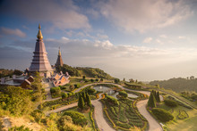 Two Pagodas On The Peak