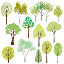 Vector Textured Tree Graphics