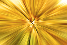 Abstract Explosive Golden Winter Holidays Background With Radial Blur