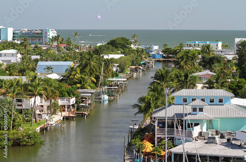 Elevated View Of Fort Myers Beach Downtown Area This Stock Elevated View Of Fort Myers Beach Downtown Area