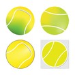 Tennis ball set  - Vector isolated on white background