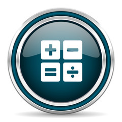 Poster - calculator blue glossy web icon