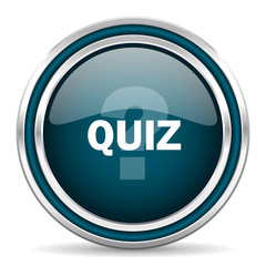 Poster - quiz blue glossy web icon