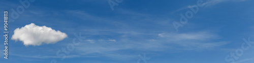Naklejka na szybę blue sky cloud banner