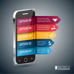 Aufkleber - Vector isometric mobile for infographic.