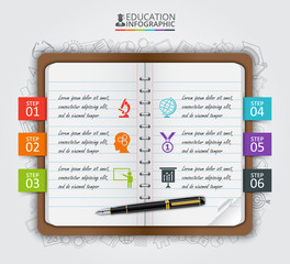Poster - Vector note education infographic.