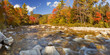 River through fall foliage, Swift River, New Hampshire, USA