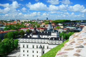 Wall Mural - View to the Vilnius city from Gediminas castle hill