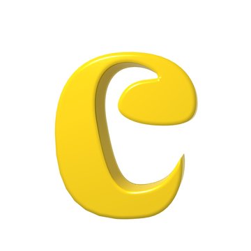 Letter C 3d illustration 