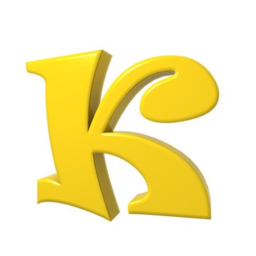 Letter K 3d illustration 