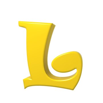 Letter L 3d illustration 